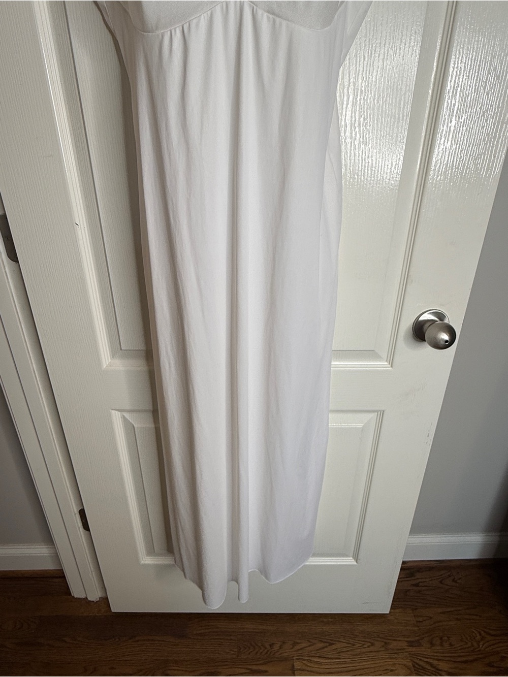 Vintage Vanity Fair Women’s White Maxi Nylon Tricot Adjust Strap Slip USA 38LL - Picture 5 of 12